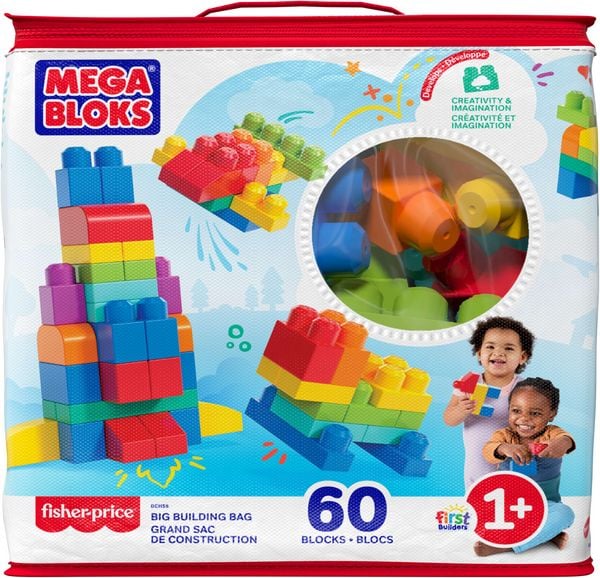 Produktbild: Mega Bloks Bausteinebeutel bunt (60 Teile)