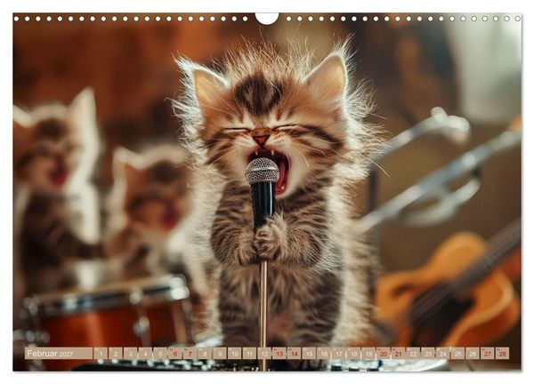 Produktbild: Miau-sikalische Momente (Wandkalender 2027 DIN A3 quer), CALVENDO Monatskalender