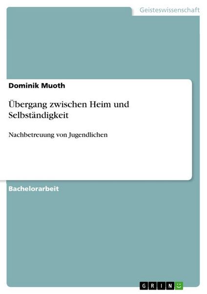 Produktbild: &Uuml;bergang zwischen Heim und Selbst&auml;ndigkeit