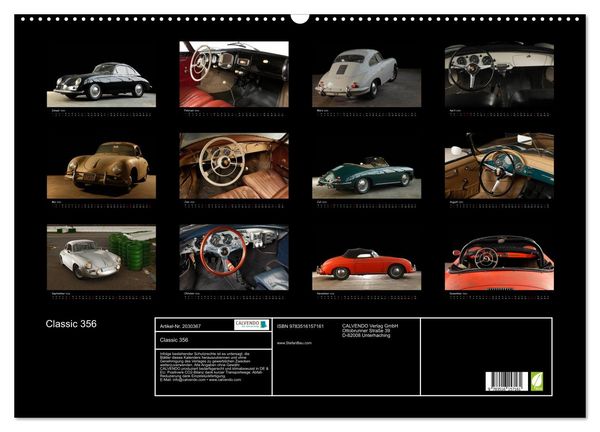 Produktbild: Classic 356 (Wandkalender 2026 DIN A2 quer), CALVENDO Monatskalender