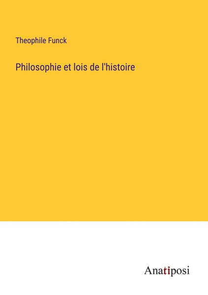 Produktbild: Philosophie et lois de l'histoire