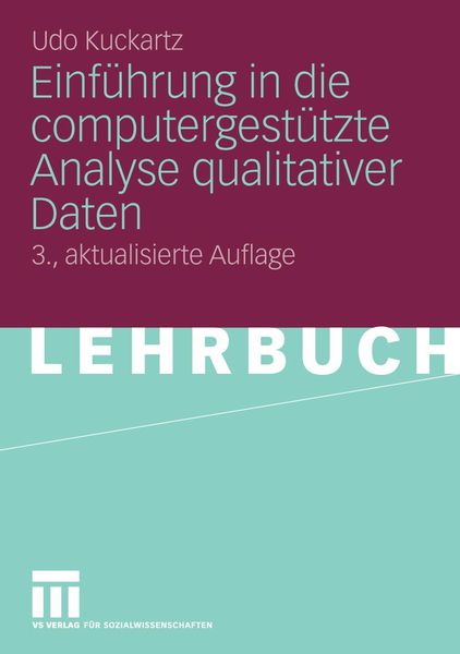 Produktbild: Einf&uuml;hrung in die computergest&uuml;tzte Analyse qualitativer Daten