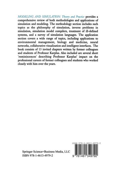 Produktbild: Modeling and Simulation: Theory and Practice
