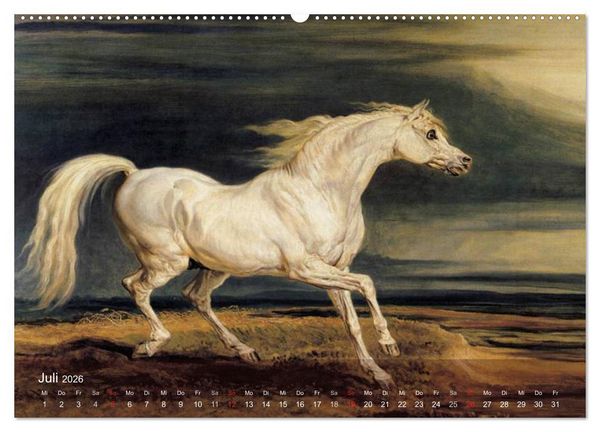 Produktbild: Pferde-&Ouml;lgem&auml;lde - Die Kunst der alten Meister (Wandkalender 2026 DIN A2 quer), CALVENDO Monatskalender
