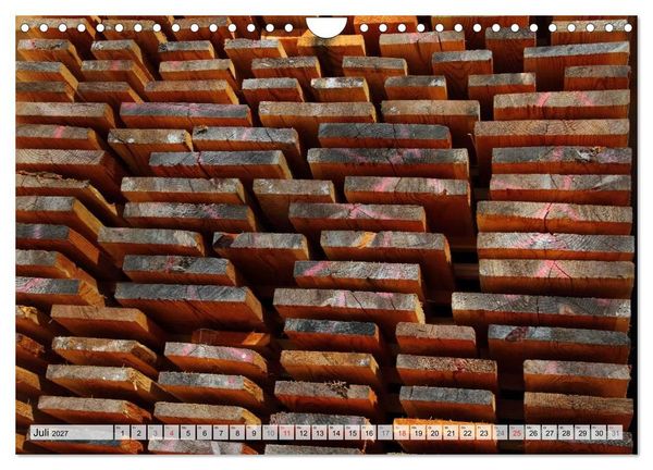 Produktbild: HOLZ - Stapel und St&auml;mme (Wandkalender 2027 DIN A4 quer), CALVENDO Monatskalender