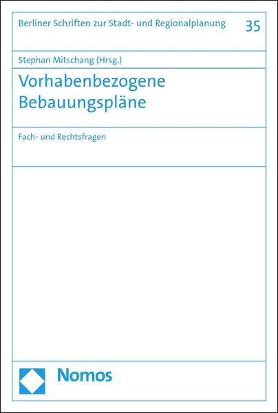 Produktbild: Vorhabenbezogene Bebauungspl&auml;ne