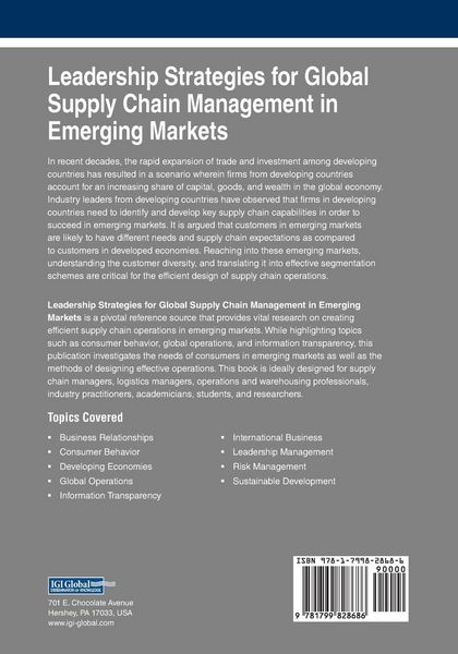 Produktbild: Leadership Strategies for Global Supply Chain Management in Emerging Markets