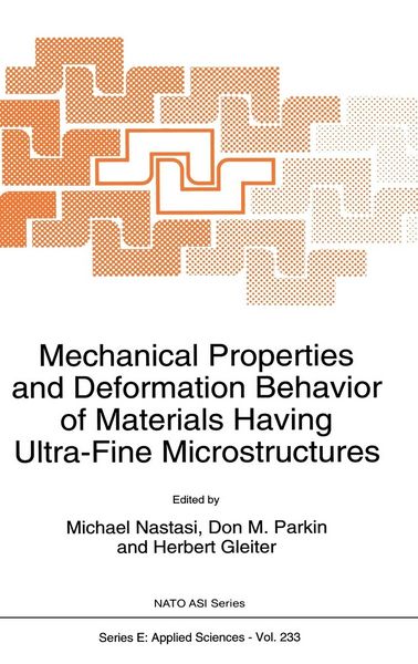 Produktbild: Mechanical Properties and Deformation Behavior of Materials Having Ultra-Fine Microstructures