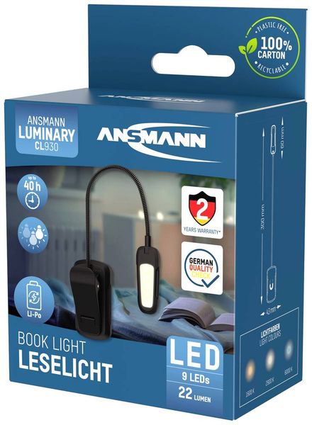 Ansmann 1600-0531 Clip-Light Mobile Kleinleuchte LED Schwarz