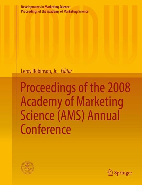 Produktbild: Proceedings of the 2008 Academy of Marketing Science (AMS) Annual Conference