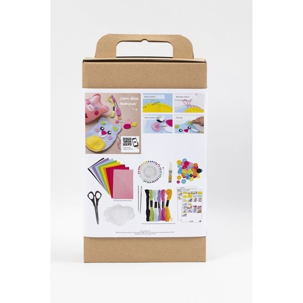 Produktbild: Creativ Company DIY Sets Filz & Fleece Starter Kreativ Set N&auml;hen, Teddyb&auml;ren, Kreativ Box