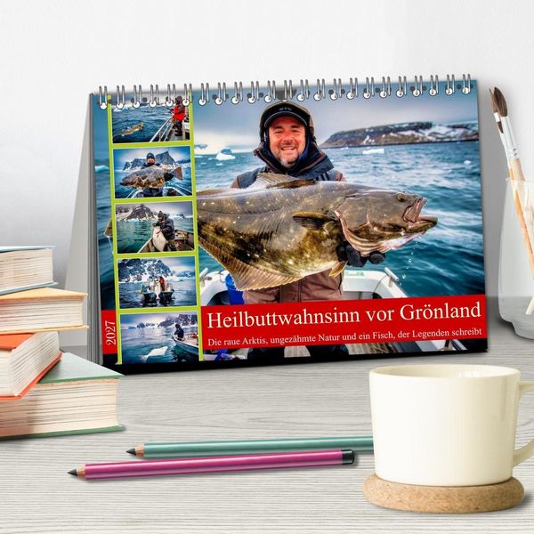Produktbild: Heilbuttwahnsinn vor Gr&ouml;nland (Tischkalender 2027 DIN A5 quer), CALVENDO Monatskalender