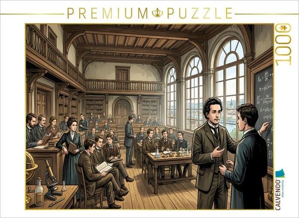 CALVENDO Puzzle 1896 Einstein findet seinen Weg zur Physik | 1000 Teile Lege-Größe 64 × 48 cm Foto-Puzzle für glückliche Stunden
