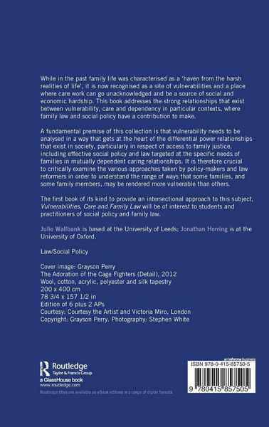 Produktbild: Vulnerabilities, Care and Family Law