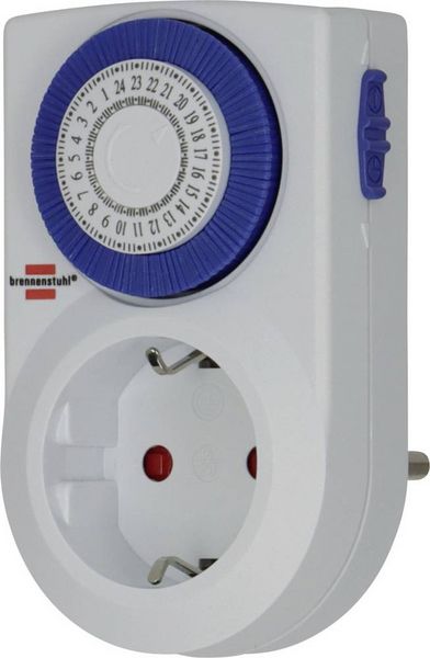 Produktbild: Brennenstuhl 1506160 Steckdosen-Zeitschaltuhr analog Tagesprogramm 3500W IP20