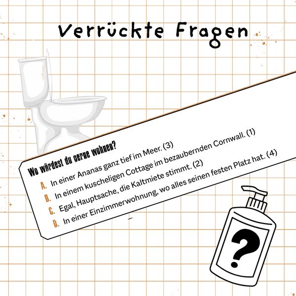 Produktbild: Charakter? Nur eine Frage des Kackwinkels! Bist du Team Schnellschei&szlig;er oder Team Sitzpinkler? Psychotests f&uuml;rs Klo