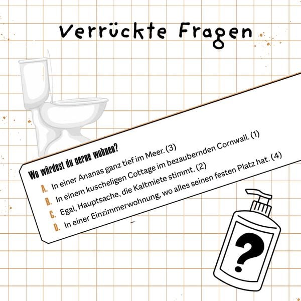 Produktbild: Charakter? Nur eine Frage des Kackwinkels! Bist du Team Schnellschei&szlig;er oder Team Sitzpinkler? Psychotests f&uuml;rs Klo