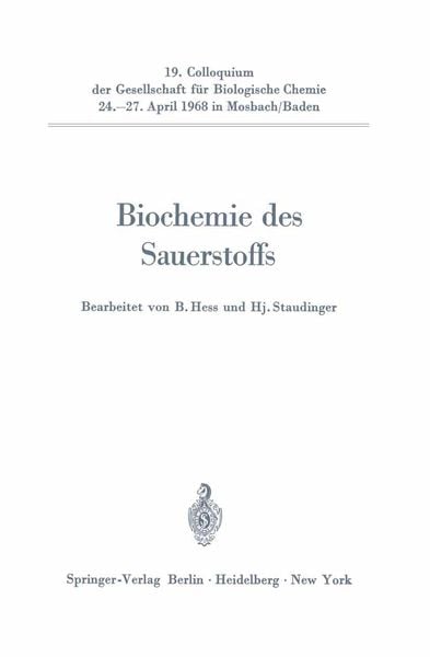 Produktbild: Biochemie des Sauerstoffs