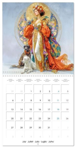 Produktbild: Stylish Women Art Nouveau Era (Wall Calendar 2026 12 &times; 12 Inch) CALVENDO 12 Month Wall Calendar