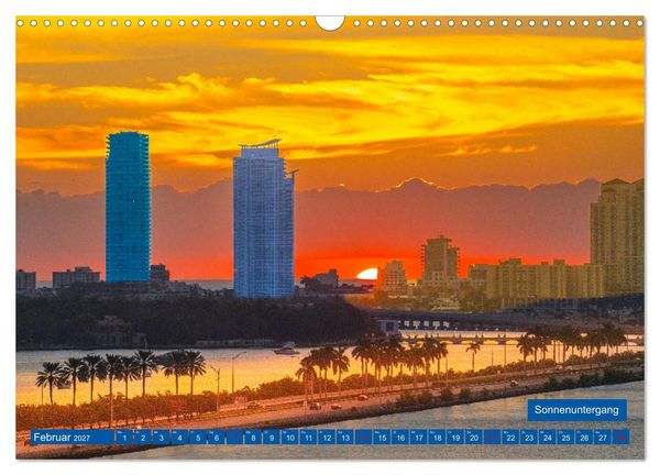 Produktbild: Kunterbuntes Miami (Wandkalender 2027 DIN A3 quer), CALVENDO Monatskalender