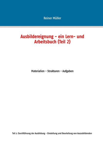Produktbild: Ausbildereignung - ein Lern- und Arbeitsbuch (Teil 2)