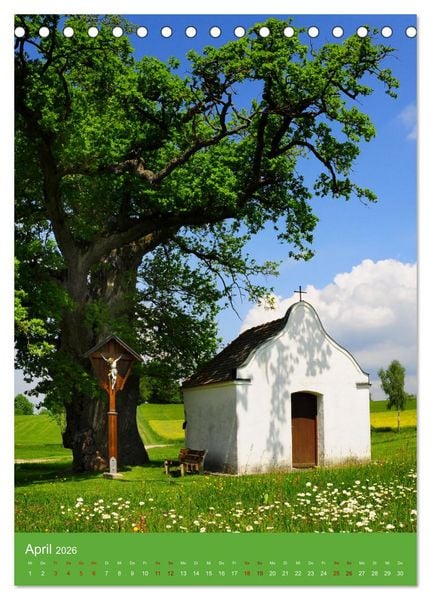 Produktbild: Malerische Kirchen und Kapellen (Tischkalender 2026 DIN A5 hoch), CALVENDO Monatskalender