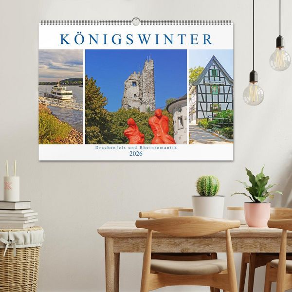 Produktbild: K&ouml;nigswinter. Drachenfels und Rheinromantik (Wandkalender 2026 DIN A2 quer), CALVENDO Monatskalender