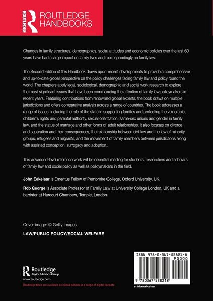 Produktbild: Routledge Handbook of Family Law and Policy
