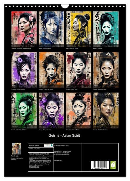 Produktbild: Geisha - Asian Spirit (Wandkalender 2027 DIN A3 hoch), CALVENDO Monatskalender