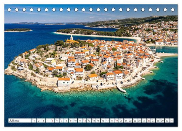 Produktbild: Kroatien von oben (Tischkalender 2026 DIN A5 quer), CALVENDO Monatskalender
