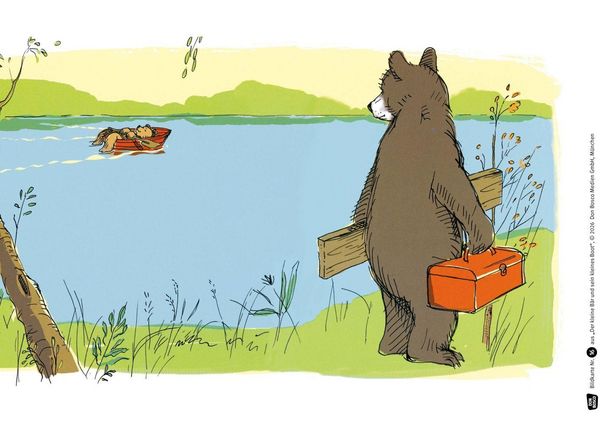 Produktbild: Der kleine B&auml;r und sein kleines Boot. Kamishibai Bildkartenset