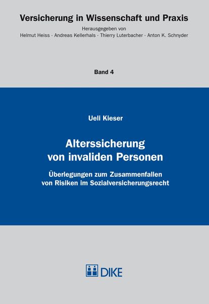 Produktbild: Alterssicherung von invaliden Personen