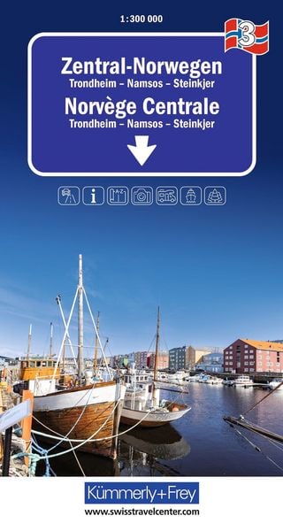 Produktbild: K&uuml;mmerly+Frey Regional-Strassenkarte 3 Zentral Norwegen 1:300.000