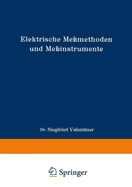 Produktbild: Elektrische Me&szlig;methoden und Me&szlig;instrumente