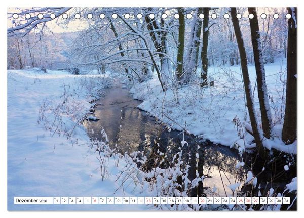 Produktbild: B&auml;che, Fl&uuml;sse, Seen - Wasser in der Eifel (Tischkalender 2026 DIN A5 quer), CALVENDO Monatskalender