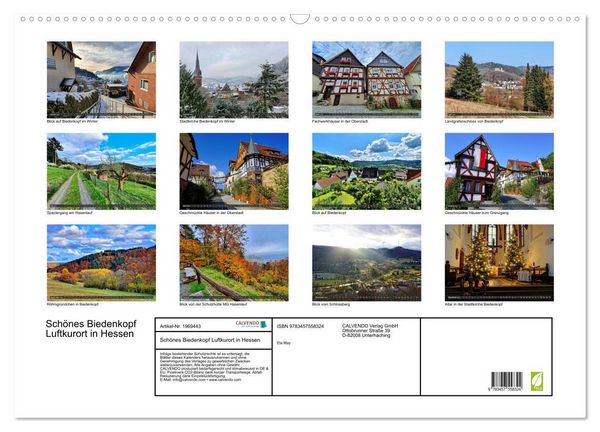 Produktbild: Sch&ouml;nes Biedenkopf Luftkurort in Hessen (Wandkalender 2026 DIN A2 quer), CALVENDO Monatskalender