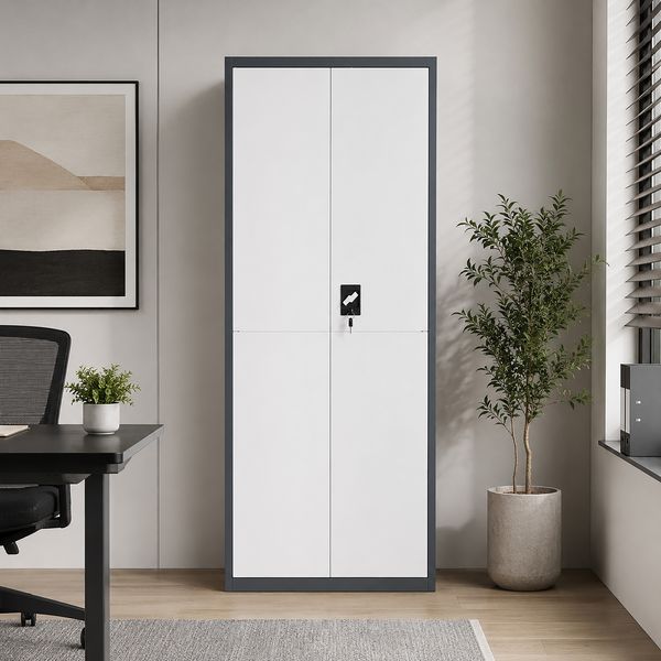 Produktbild: Stahl Schuhschrank Malivo 80 x 180 x 40 cm