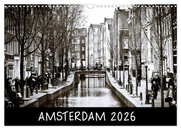 Produktbild: Amsterdam 2026 (Wandkalender 2026 DIN A3 quer), CALVENDO Monatskalender