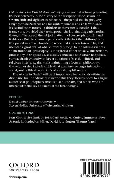 Produktbild: Oxford Studies in Early Modern Philosophy