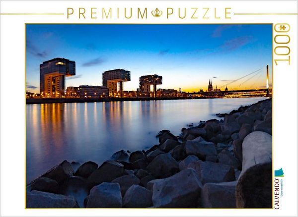 Produktbild: CALVENDO Puzzle Die Kranh&auml;user in K&ouml;ln am Rhein | 1000 Teile Lege-Gr&ouml;&szlig;e 64x48cm Foto-Puzzle f&uuml;r gl&uuml;ckliche Stunden