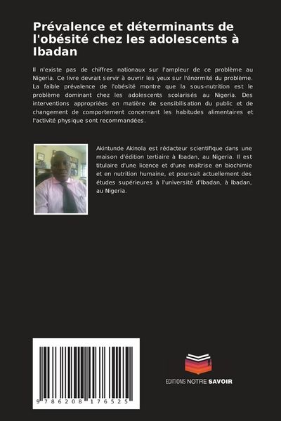 Produktbild: Pr&eacute;valence et d&eacute;terminants de l'ob&eacute;sit&eacute; chez les adolescents &agrave; Ibadan