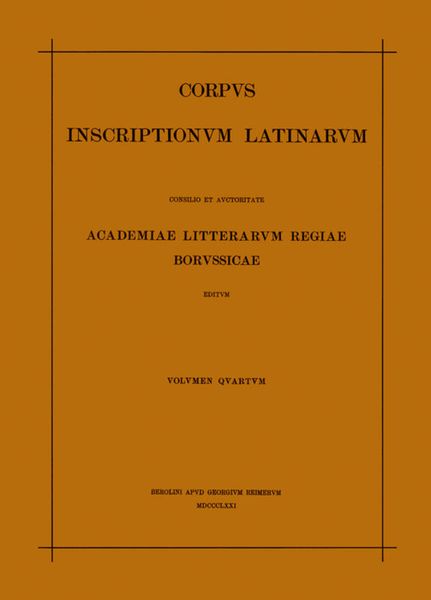 Produktbild: Inscriptiones parietariae Pompeianae Herculanenses Stabianae