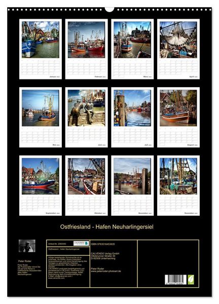 Produktbild: Ostfriesland - Hafen Neuharlingersiel (Wandkalender 2026 DIN A2 hoch), CALVENDO Monatskalender
