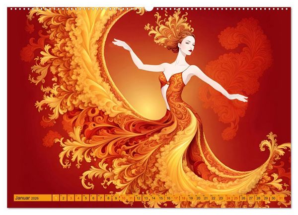 Produktbild: Wundervolle Tanzschwingungen (Wandkalender 2026 DIN A2 quer), CALVENDO Monatskalender