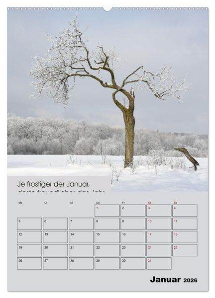 Produktbild: Wetter-Regeln der Bauern (hochwertiger Premium Wandkalender 2026 DIN A2 hoch), Kunstdruck in Hochglanz
