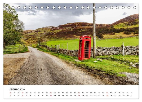 Produktbild: North Coast 500 - Schottlands Traumstra&szlig;e (Tischkalender 2026 DIN A5 quer), CALVENDO Monatskalender