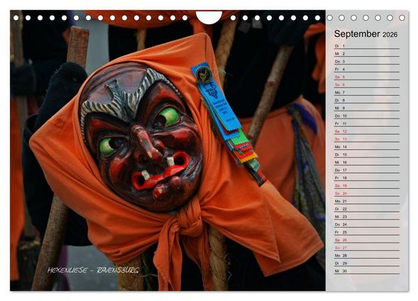 Produktbild: Schw&auml;bisch alemannische Fasnet (Wandkalender 2026 DIN A4 quer), CALVENDO Monatskalender
