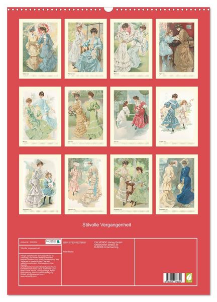 Produktbild: Stilvolle Vergangenheit (Wandkalender 2026 DIN A2 hoch), CALVENDO Monatskalender
