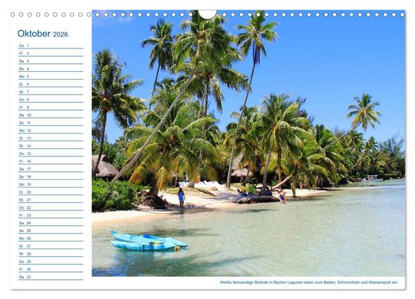 Produktbild: S&uuml;dsee-Insel Mo'orea (Wandkalender 2026 DIN A3 quer), CALVENDO Monatskalender