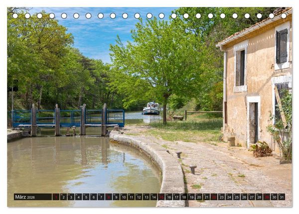 Produktbild: Der K&ouml;nigliche Kanal. Die Wasserstra&szlig;e im Languedoc (Tischkalender 2026 DIN A5 quer), CALVENDO Monatskalender